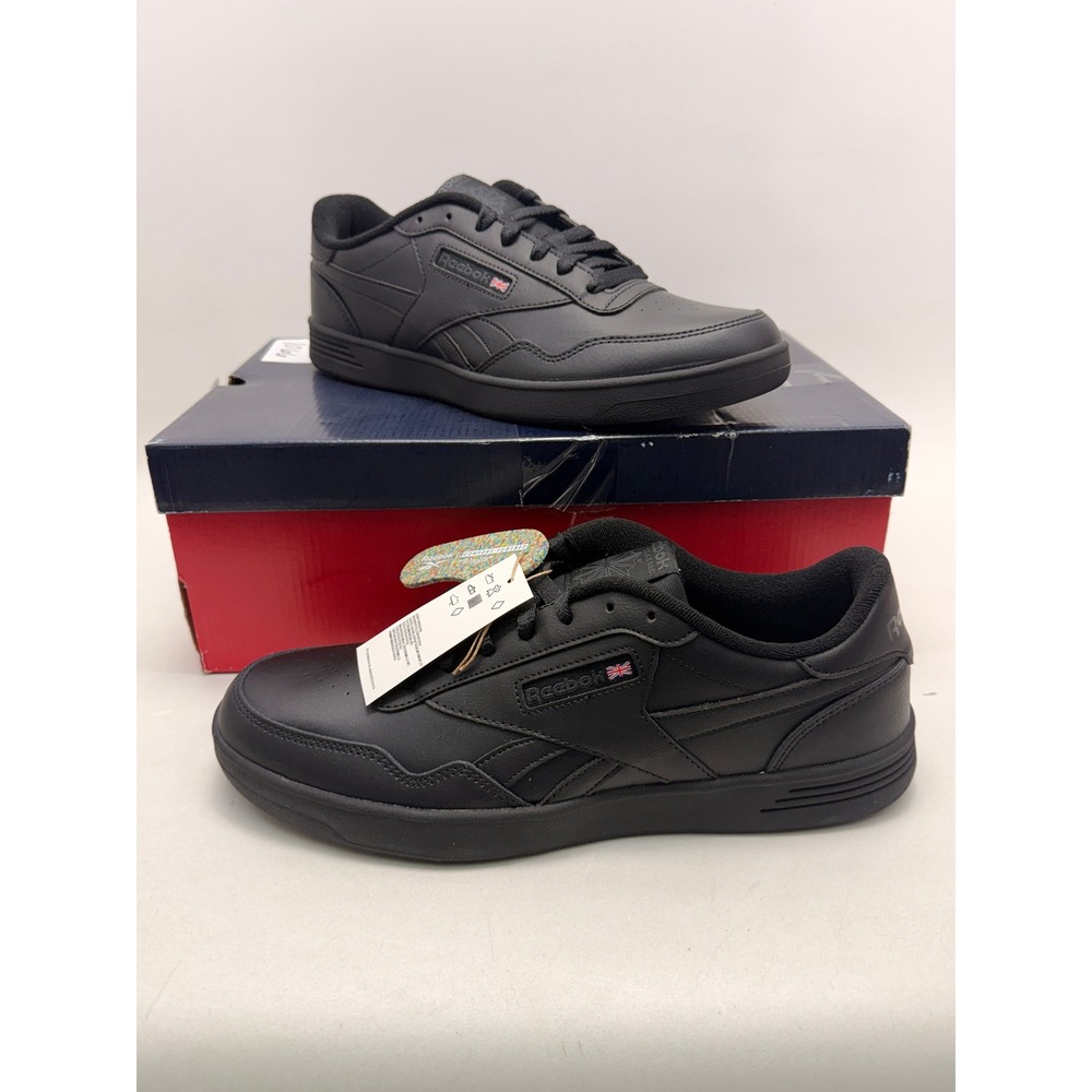 Reebok Club Memt Wide 4E Mens Black Leather Sneakers FW8213 Size 11